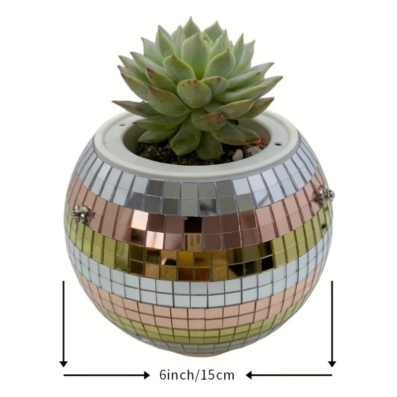 독특한 손으로 제작된 보헤미안풍 걸이형 디스코 미러 볼 - Self-Watering Planter 리뷰 및 가격
