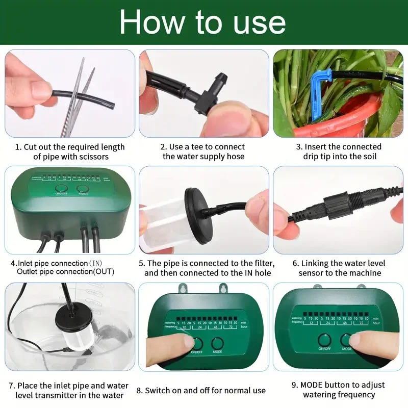 냄비 식물을위한 내장 1800mAh 배터리 관개 기능이 - Automatic Plant Waterer 리뷰 및 가격